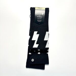 Stance Lightning Bolt Athletic Socks - Black and White